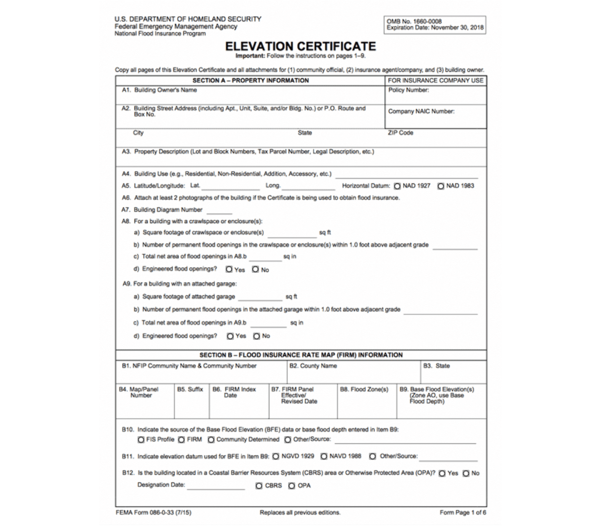 ECPage5 Sample Elevation Certificate